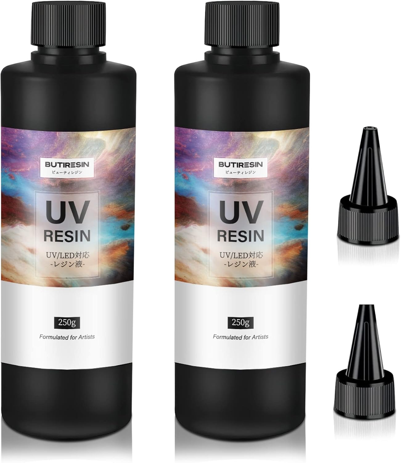 ButiResin レジン液 500g UVレジン液 大容量 ハードタイプ UV‐LED対応 高い透明度 急速硬化 黄変なし 低刺激 DIY