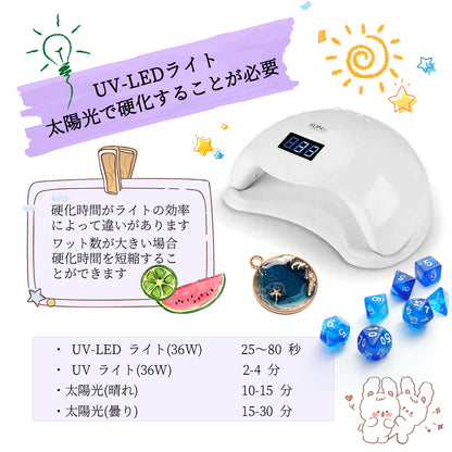 ButiResin レジン液 300g UVレジン液 大容量 ハードタイプ UV‐LED対応 高い透明度 急速硬化 黄変なし 低刺激 DIY レジンアート - ButiResin